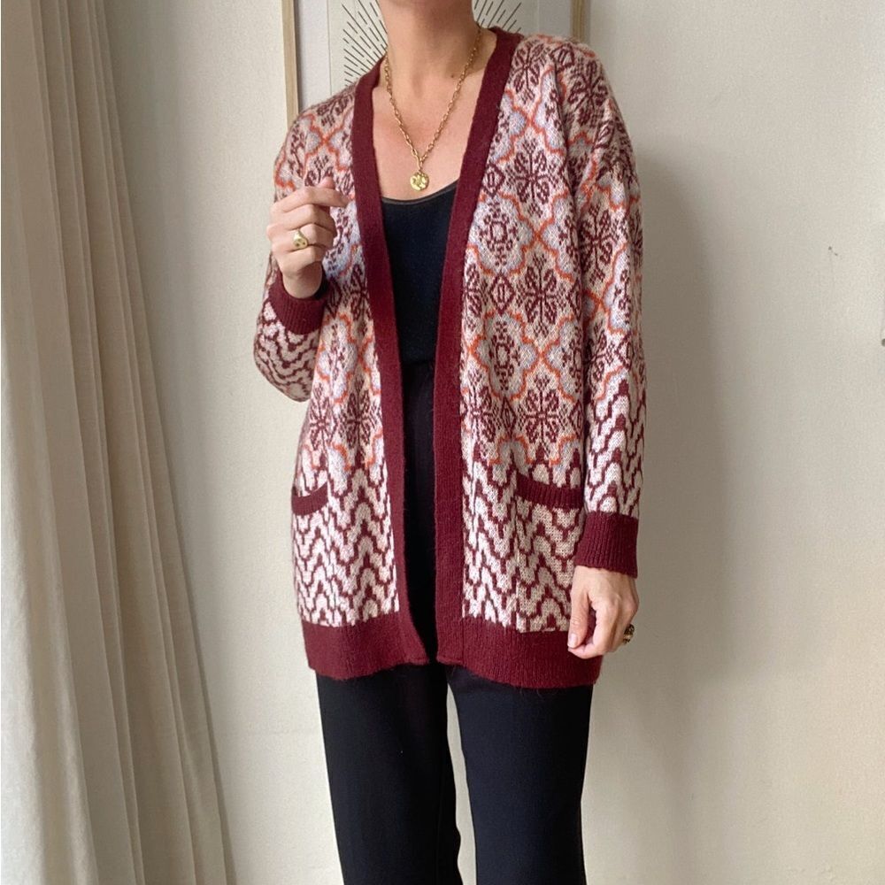 Topshop Patterned Cardigan - Picture 4 of 9